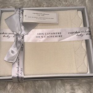 Cupcakes & Cashmere 100% Cashmere Baby Blanket in Cream